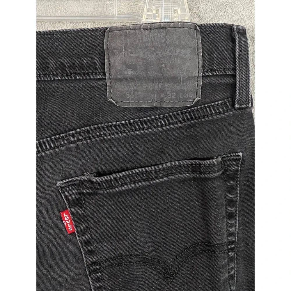 Levi's Jeans 32x36 Black 541 Athletic Taper Stretch WaterLess Denim Streetwear